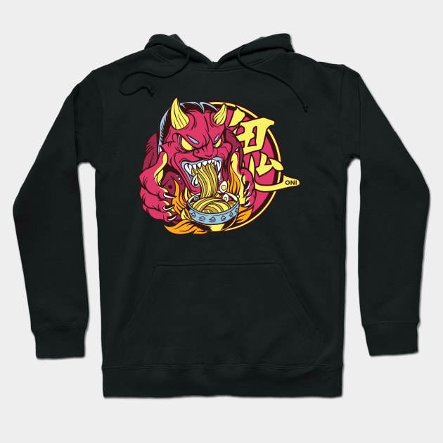 Ramen Oni Demon Hoodie by LR_Collections